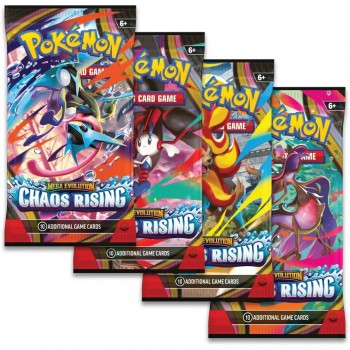 Pokemon Mega Evolution: Chaos Rising Booster kortų papildymo pakuotė 1 vnt.